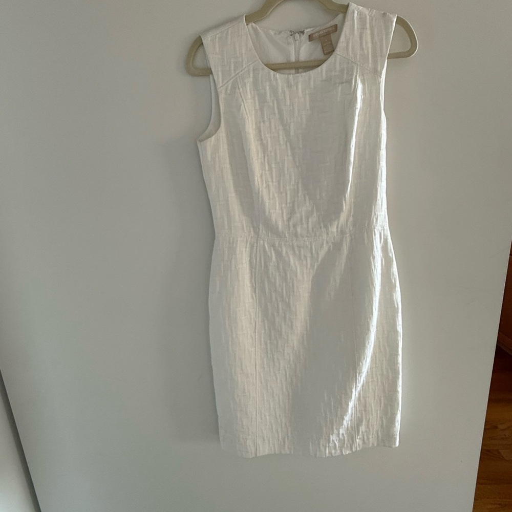 Banana Republic Textured White Mini Dress